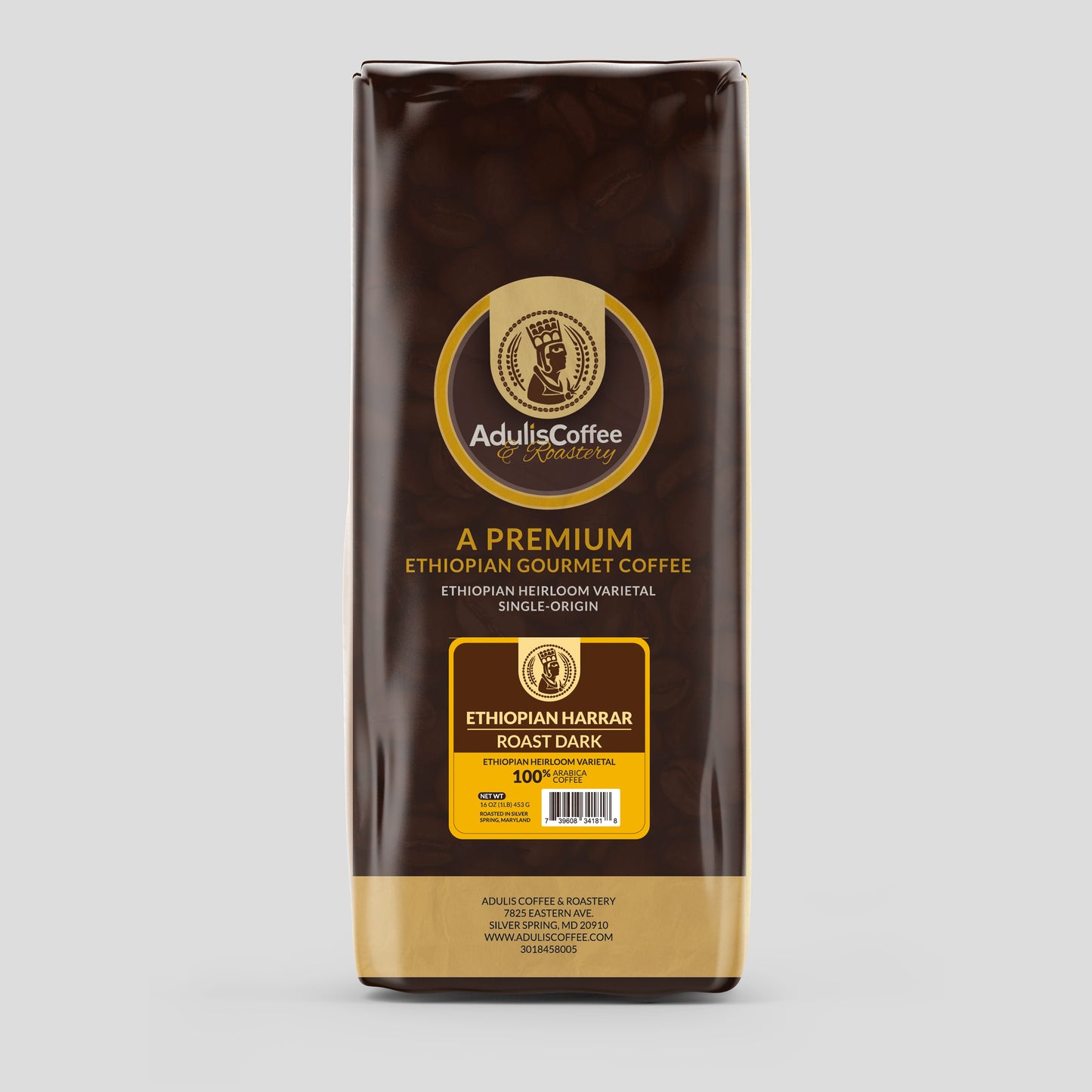 Adulis Coffee Ethiopia Harrar Roast Dark Whole Bean